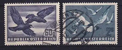 Österreich 1950 Flugpostmarken Vögel Mi.-Nr. 955-956 gestempelt