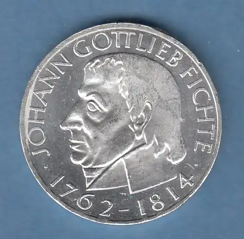 Bundesrepublik 5-DM Gedenkmünze Johann Gottlieb Fichte 1964, vorzüglich + 