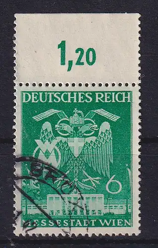 Dt. Reich Messestadt Wien Mi.-Nr. 769 I Oberrandstück gestempelt BRÜX