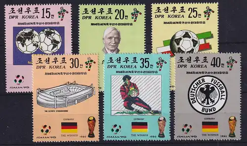 Nordkorea 1990 Fußball-WM - Gewinner Deutschland Mi.-Nr. 3120-3125 postfrisch **