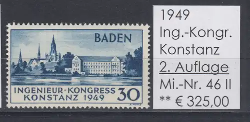 Französische Zone, Baden 1949 alle Sondermarken und Blocks kpl. ** bzw.  (*) 