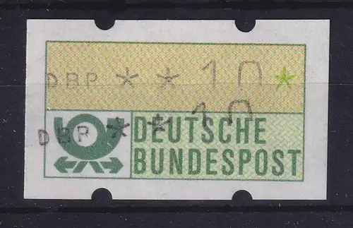 Deutschland ATM Mi.-Nr. 1.1 Doppeldruck Wert 10, der obere ohne Farbband ! 