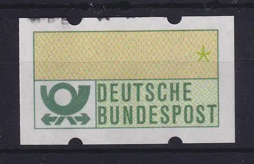 Deutschland ATM Mi.-Nr. 1.1 Leerfeld, am oberen Rand Werteindruck-Spuren
