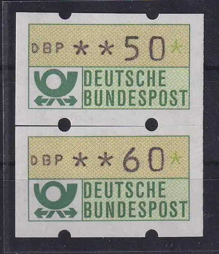 Deutschland ATM Mi.-Nr. 1.1 Paar 50-60, rechts zusammenhängend **