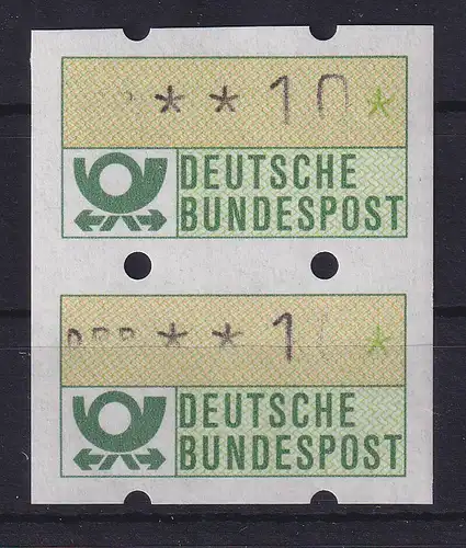 Deutschland ATM Mi.-Nr. 1.1  zusammenhängendes Paar **