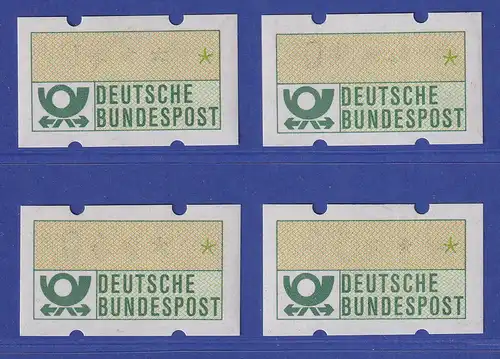 Deutschland ATM Mi.-Nr. 1.1  Lot 4 Gummidrucke 10-40-50-60 **