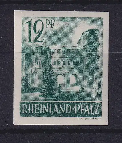 Französische Zone Rheinland-Pfalz Porta Nigra Mi.-Nr 4 U postfrisch **