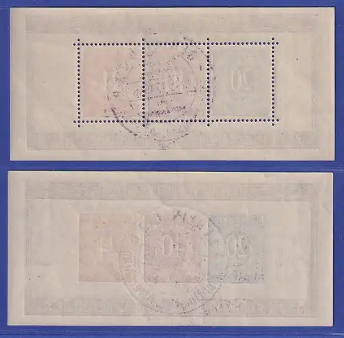 All. Besetzung Blockpaar Altershilfe 1946 Mi.-Nr. Block 12 A / B mit Sonder-O 
