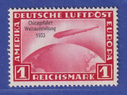 Dt. Reich 1933 Zeppelin Chicagofahrt 1 Mark Mi.-Nr. 496 ungebraucht *