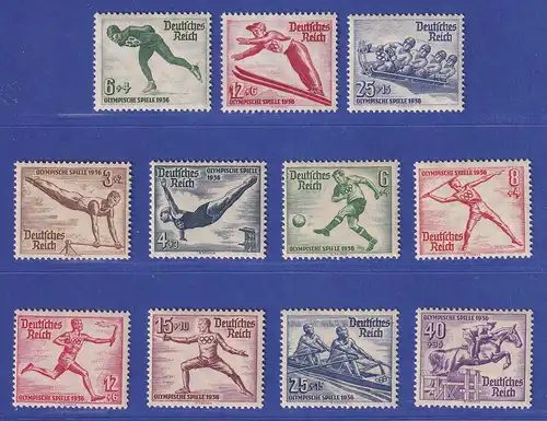 Dt. Reich 1935/36 Olympische Spiele Mi.-Nr. 600-602, 609-616 postfrisch **