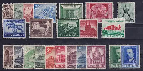 Dt. Reich 1940 Kompletter Jahrgang Mi.-Nr. 739-761 postfrisch **