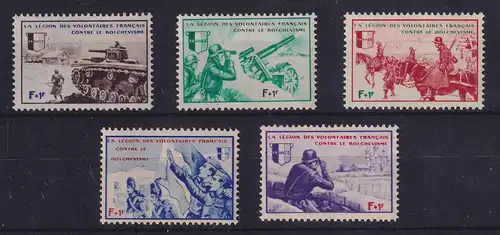 Dt. Besetzung 2.WK Frankreich Legion gegen den Bolschewismus Mi.-Nr. VI - X **