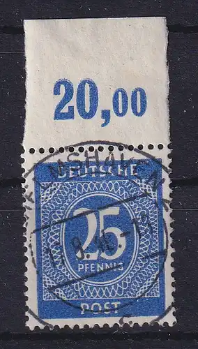 All. Besetzung 1946 I. Kontrollratsausgabe 25 Pf Mi.-Nr. 926 a POR ndgz O