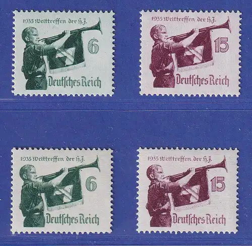 Dt. Reich 1935 Hitler-Jugend Mi.-Nr. 584-585 x und y kpl. postfrisch **