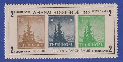 SBZ Thüringen 1945 Weihnachten; Antifaschismus Mi.-Nr. Block 1 x postfrisch**