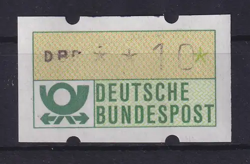 Deutschland ATM Mi.-Nr. 1.1 Druckanomalie durch weggerutschtes Farbband **