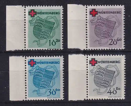 Französische Zone, Württemberg, Landeswappen Mi.-Nr. 40-43 postfrisch **