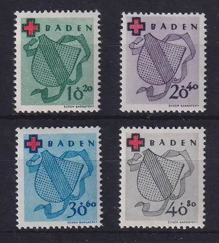 Französische Zone, Baden, Mi.-Nr. 42-45 A postfrisch **