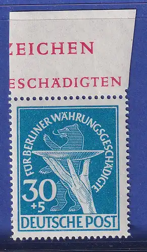 Berlin 1949 Währungsgeschädigte Mi.-Nr. 70 I aus Block 1 postfrisch ** 