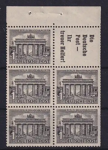Berlin 1952 Berliner Bauten Heftchenblatt HBL 10 postfrisch ** 