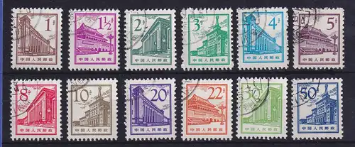 VR China 1964 Freimarken Mi.-Nr. 846-57 kpl. Satz O /  PR China R13 used