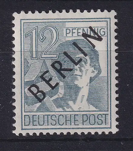 Berlin 1948 Mi.-Nr. 5 AF II  Aufdruckfehler oberer Strich beim E verlängert ** 