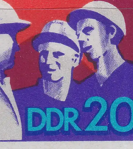 DDR 1973 Weltfestspiele Mi.-Nr. 1864 mit Plattenfehler I im Zwischenstegpaar **
