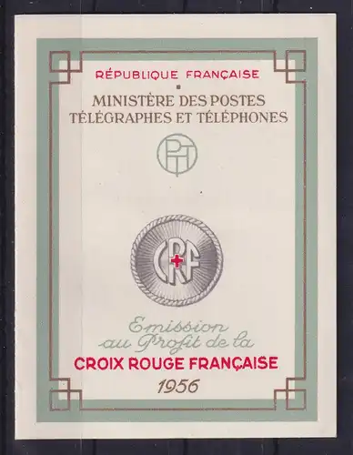Frankreich 1956 Rotes Kreuz Markenheftchen Mi.-Nr. 1117-1118 postfrisch **