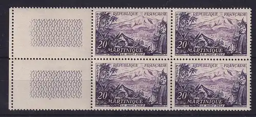 Frankreich 1955 Martinique Mi.-Nr. 1069 li. Seitenrandviererblock postfrisch **