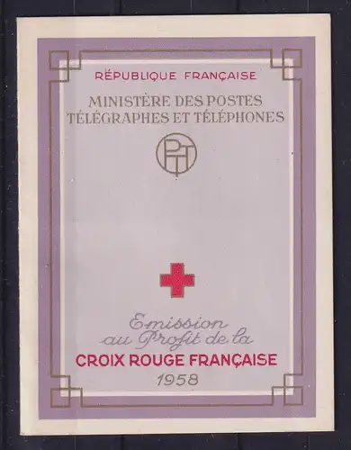 Frankreich 1958 Rotes Kreuz Markenheftchen Mi.-Nr. 1224-1225 postfrisch **