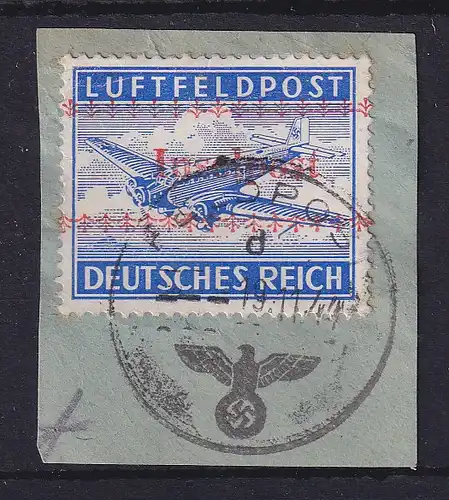 Dt.Reich Feldpostmarke Inselpost Kreta Mi.-Nr. 7 A auf Briefstück