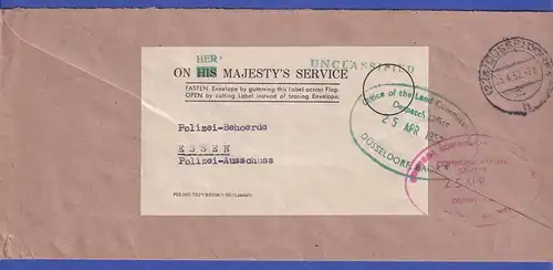 Britische Behördenkorrespondenz ON HIS / HER MAJESTY'S SERVICE April 1952
