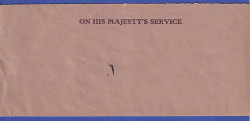 Britische Behördenkorrespondenz ON HIS / HER MAJESTY'S SERVICE April 1952