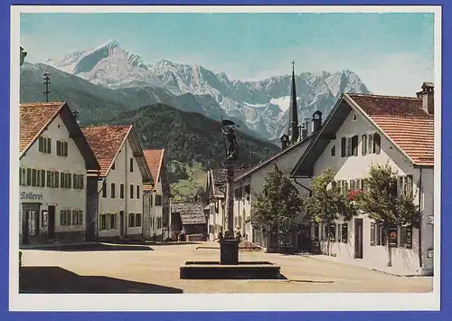 AK Bayern Garmisch-Partenkirchen Floriansbrunnen