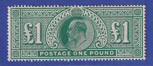 Großbritannien 1902 König Edward VII. 1 Pound Mi.-Nr. 118 A ungebraucht *