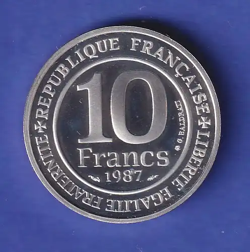 Frankreich Kursmünze 10 Francs 1000 Jahre Kapetinger Hugo Capet 1987