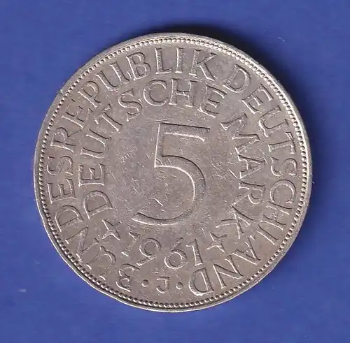 Bundesrepublik Kursmünze 5 Mark Silber-Adler, 1961 J