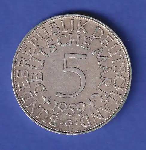 Bundesrepublik Kursmünze 5 Mark Silber-Adler - 1959 G