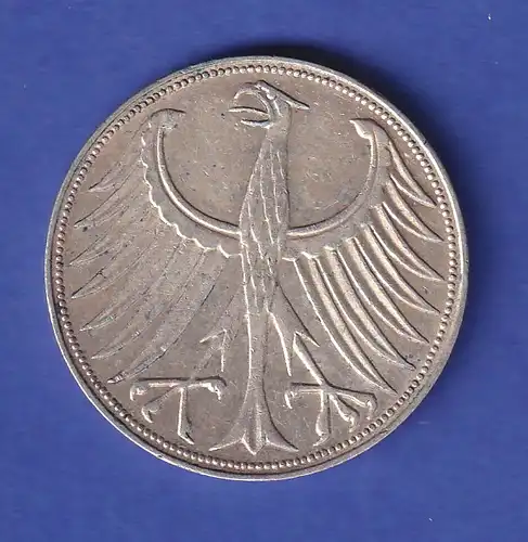 Bundesrepublik Kursmünze 5 Mark Silber-Adler - 1959 G