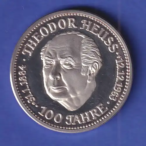 Silbermedaille Theodor Heuß zum 100. Geburtstag 1984