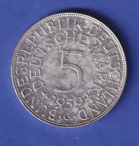 Bundesrepublik Kursmünze 5 Mark Silber-Adler 1959, G