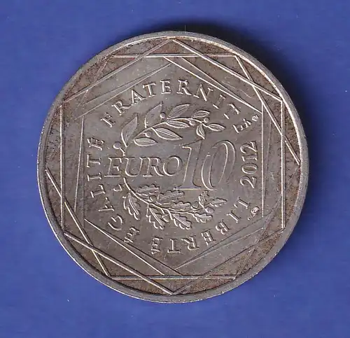 Frankreich  Silbermünze 10 Euro Französische Regionen - Midi-Pyrénées 2012