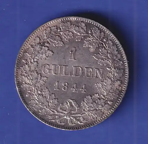 Bayern Silbermünze 1 Gulden König Ludwig I. 1844 vz