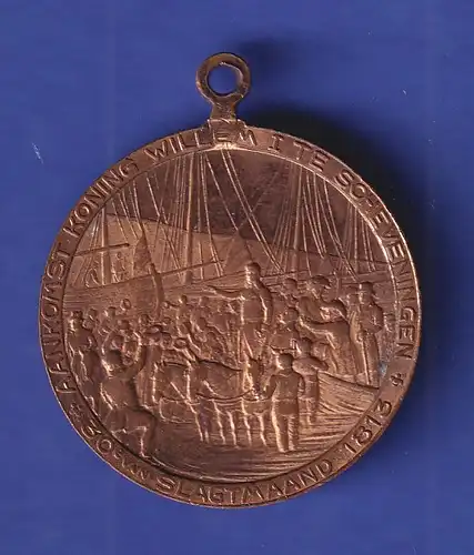 Medaille Ankunft König Willem I. - 100 Jahre Unabhängigkeit der Niederlande 1913