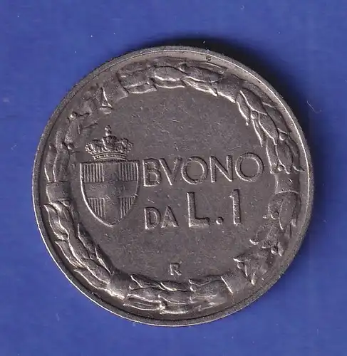 Italien Kursmünze 1 Lira Allegorie der Republik 1922