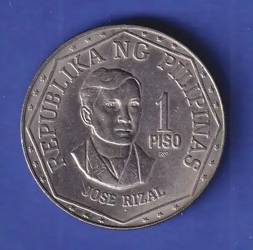 Philippinen Umlaufmünze 1 Peso Jose Rizal 1979
