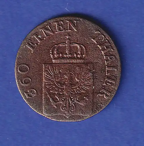 Preußen Kursmünze 1 Pfennig 1845 A