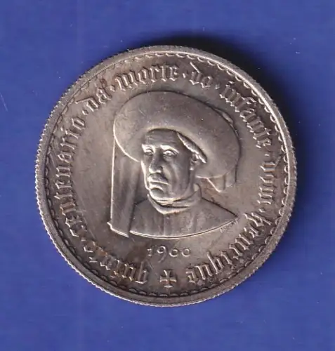 Portugal Silbermünze 5 Escudos 500. Todestag von Prinz Henrique 1960