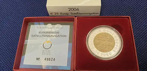 Österreich 25-Euro Niob-Münze 2006, Satellitennavigation
