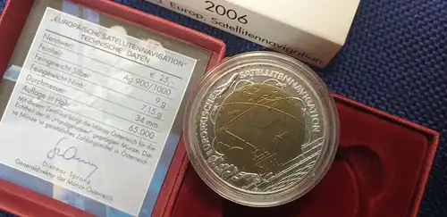 Österreich 25-Euro Niob-Münze 2006, Satellitennavigation